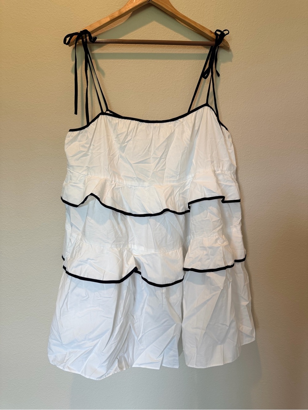 Sister Jane Gabriel White Tiered Mini Dress Size XL NWT #0033